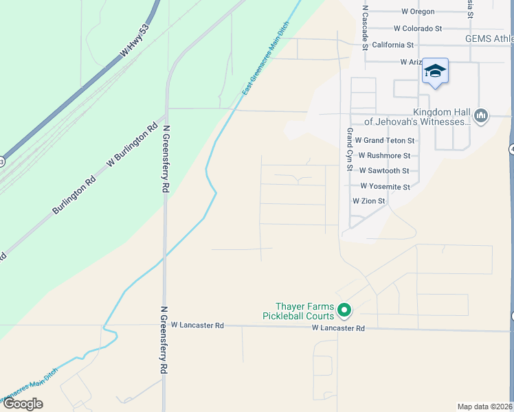 map of restaurants, bars, coffee shops, grocery stores, and more near 13395 Bale Street in Rathdrum