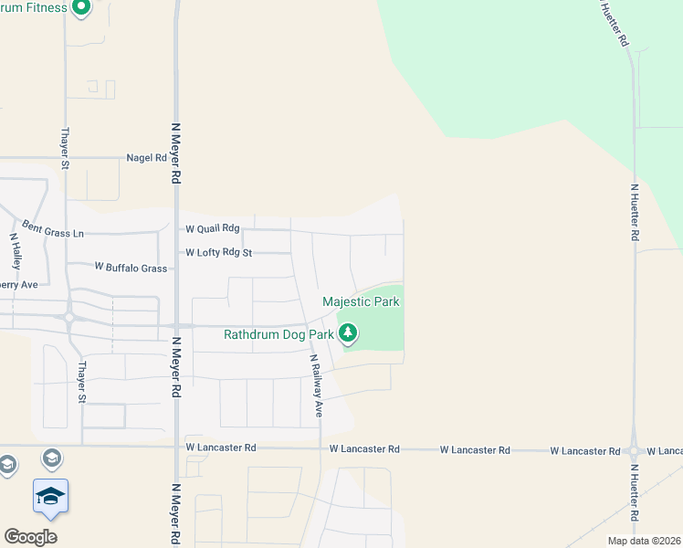 map of restaurants, bars, coffee shops, grocery stores, and more near 5465 West Majestic Avenue in Rathdrum