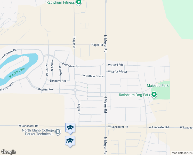 map of restaurants, bars, coffee shops, grocery stores, and more near 6637 West Soldier Creek Avenue in Rathdrum