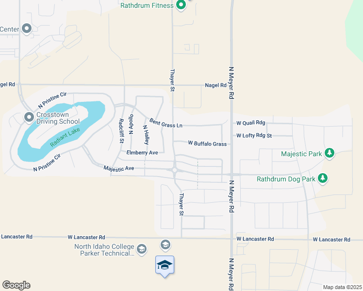 map of restaurants, bars, coffee shops, grocery stores, and more near 6866 West Soldier Creek Avenue in Rathdrum