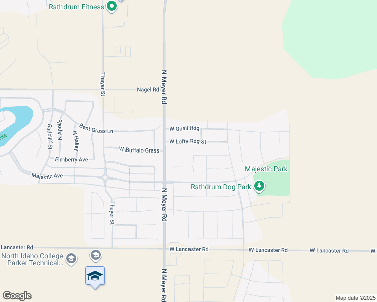 map of restaurants, bars, coffee shops, grocery stores, and more near 6369 West Trestle Street in Rathdrum