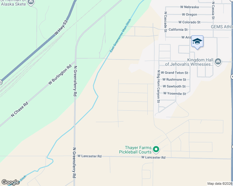 map of restaurants, bars, coffee shops, grocery stores, and more near 9014 West Nagel Lane in Rathdrum