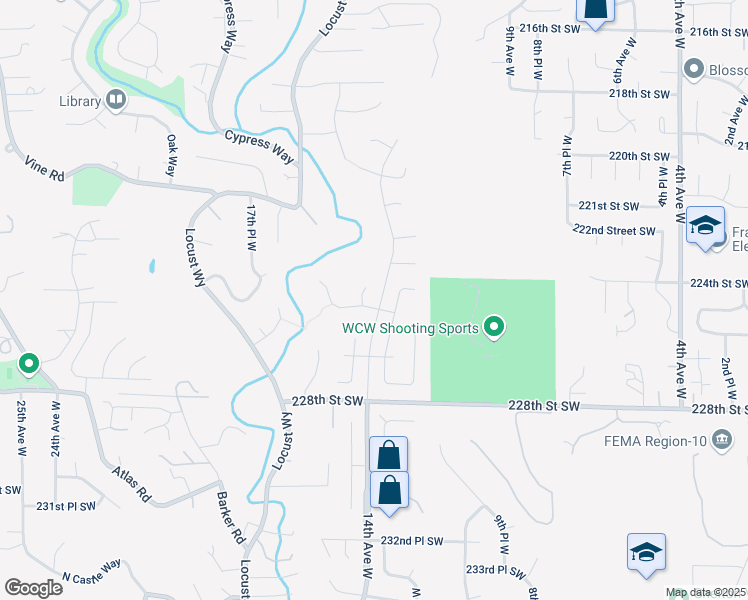 map of restaurants, bars, coffee shops, grocery stores, and more near 1401 225th Street Southwest in Bothell