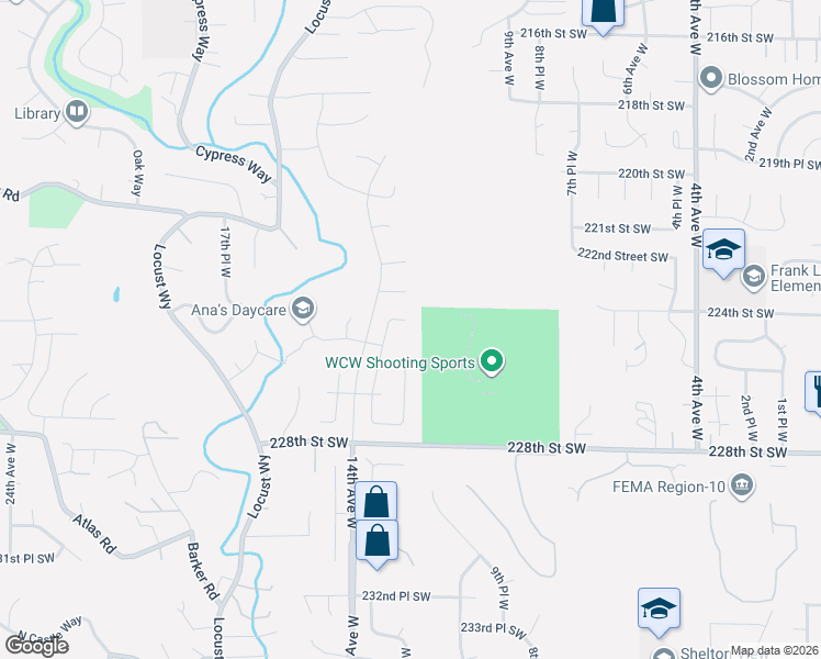 map of restaurants, bars, coffee shops, grocery stores, and more near 22419 13th Place West in Bothell