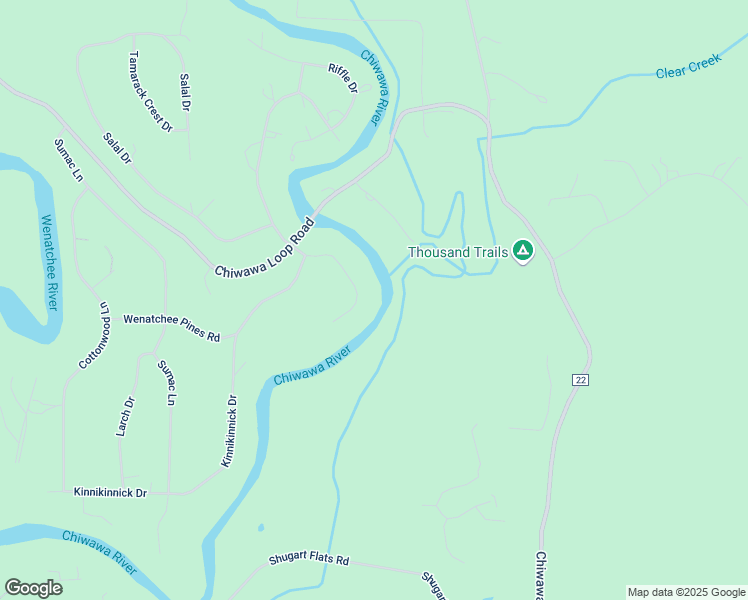 map of restaurants, bars, coffee shops, grocery stores, and more near 2311 Pine Tree Road in Leavenworth