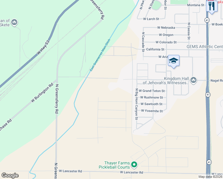 map of restaurants, bars, coffee shops, grocery stores, and more near 9014 W Nagel Lane in Rathdrum