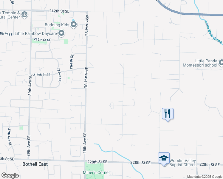 map of restaurants, bars, coffee shops, grocery stores, and more near 22006 49th Avenue Southeast in Bothell