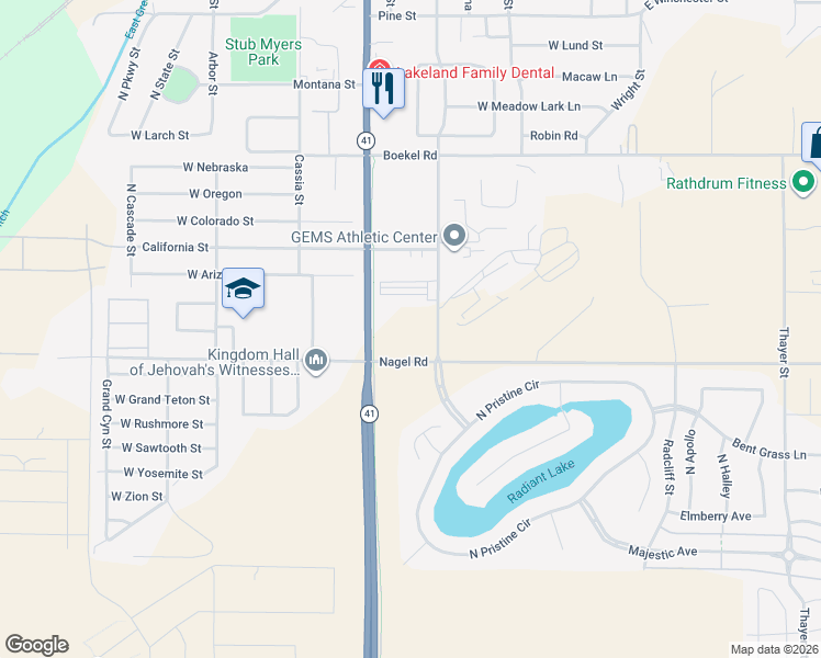 map of restaurants, bars, coffee shops, grocery stores, and more near 701-703 Nagel Ln in Rathdrum