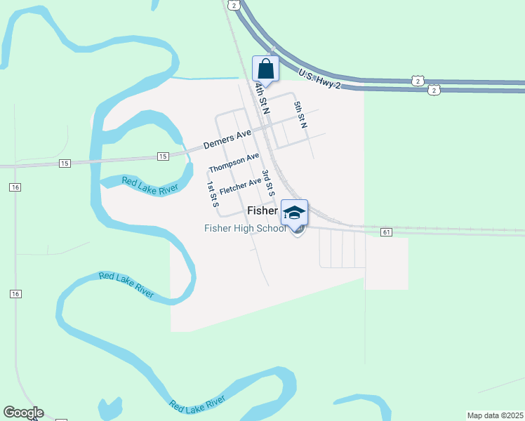 map of restaurants, bars, coffee shops, grocery stores, and more near in Fisher