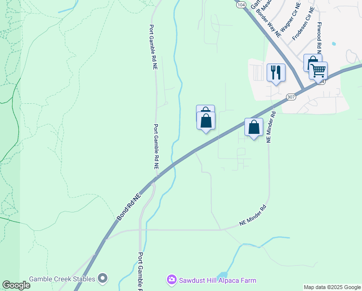 map of restaurants, bars, coffee shops, grocery stores, and more near 26111 Bond Road Northeast in Kingston