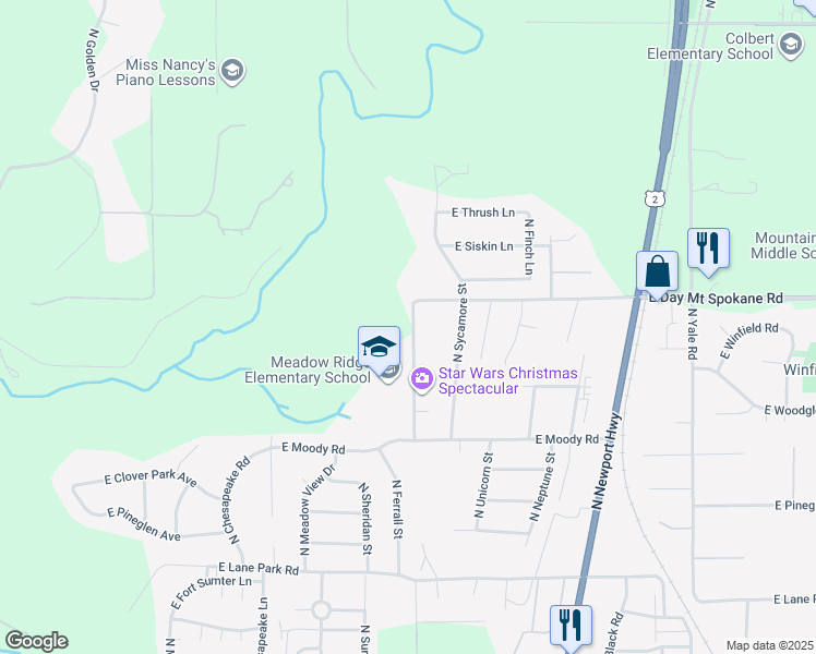 15901 North Freya Street, Mead WA Walk Score