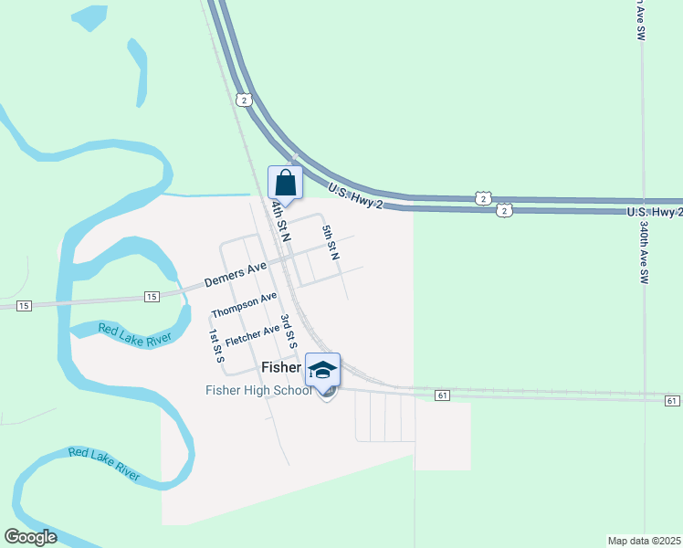 map of restaurants, bars, coffee shops, grocery stores, and more near 500 Thompson Avenue in Fisher