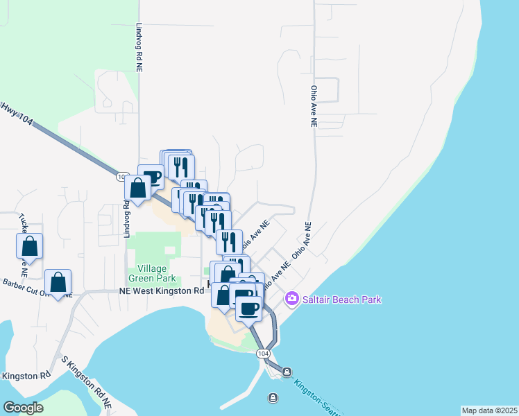 map of restaurants, bars, coffee shops, grocery stores, and more near 26194 Northeast Pennsylvania Avenue in Kingston