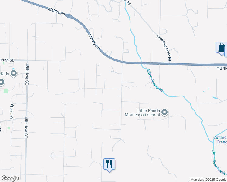 map of restaurants, bars, coffee shops, grocery stores, and more near 5404 215th Street Southeast in Woodinville