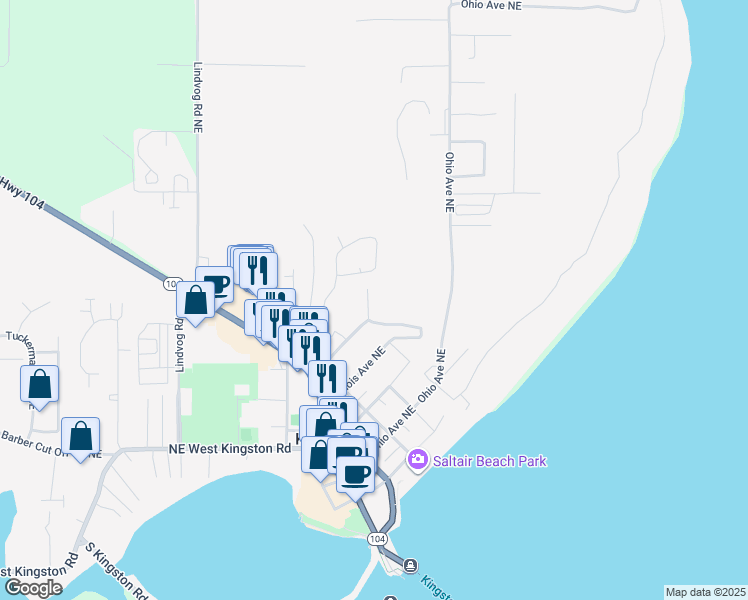 map of restaurants, bars, coffee shops, grocery stores, and more near 26420 Northeast Pennsylvania Avenue in Kingston