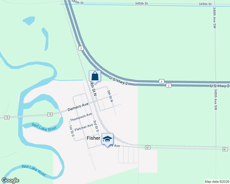 map of restaurants, bars, coffee shops, grocery stores, and more near 500 Kittson Avenue in Fisher