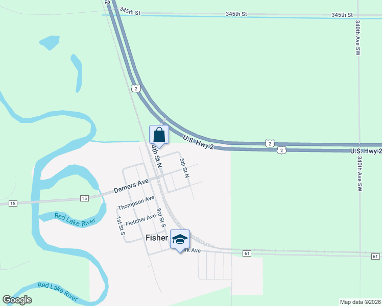 map of restaurants, bars, coffee shops, grocery stores, and more near 500 Kittson Avenue in Fisher