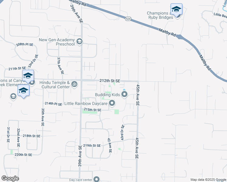 map of restaurants, bars, coffee shops, grocery stores, and more near 21209 42nd Avenue Southeast in Bothell