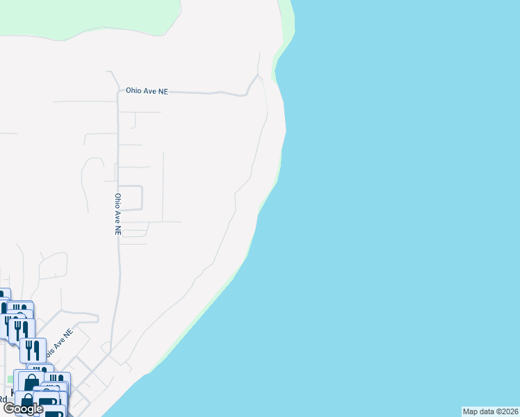 map of restaurants, bars, coffee shops, grocery stores, and more near 27135 Washington Boulevard Northeast in Kingston