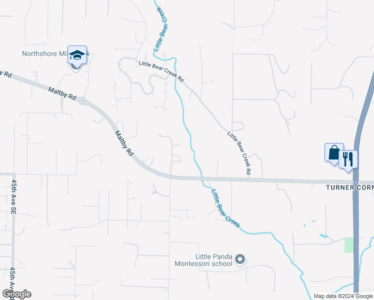 map of restaurants, bars, coffee shops, grocery stores, and more near 21005 55th Ave SE in Woodinville