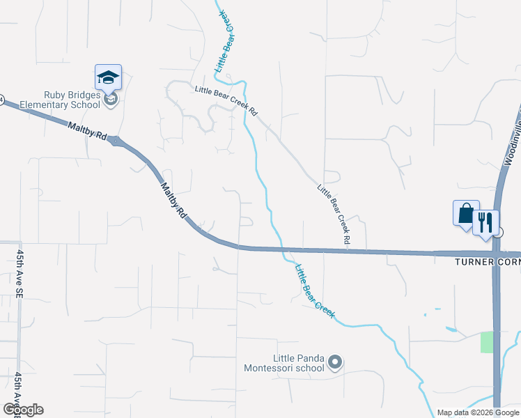map of restaurants, bars, coffee shops, grocery stores, and more near 21005 55th Avenue Southeast in Woodinville