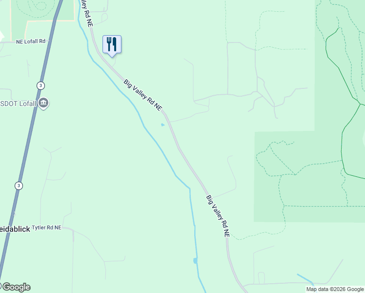 map of restaurants, bars, coffee shops, grocery stores, and more near 26730 Big Valley Road Northeast in Poulsbo