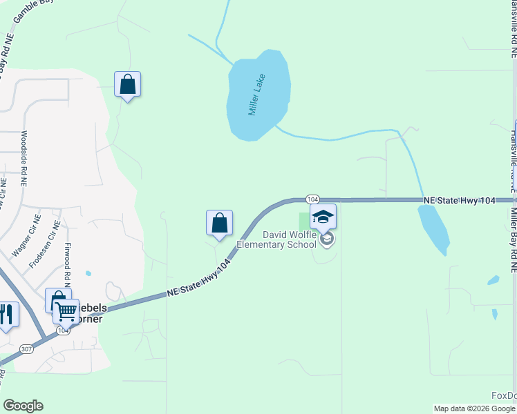 map of restaurants, bars, coffee shops, grocery stores, and more near 6854 Northeast State Highway 104 in Kingston