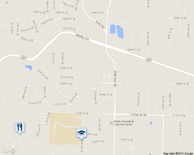 map of restaurants, bars, coffee shops, grocery stores, and more near 20727 37th Ave SE in Bothell