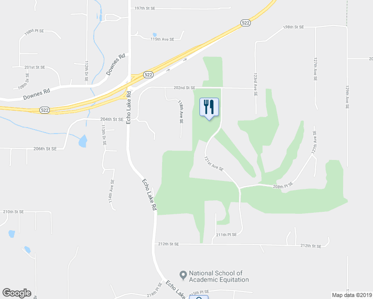 map of restaurants, bars, coffee shops, grocery stores, and more near 20524 121st Avenue Southeast in Snohomish