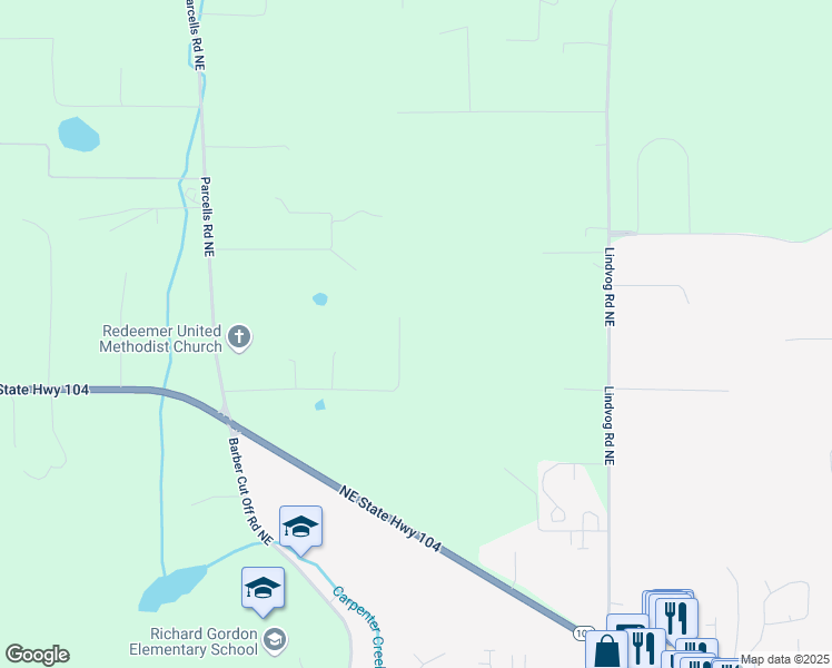 map of restaurants, bars, coffee shops, grocery stores, and more near 10190 Northeast Shorty Campbell Road in Kingston