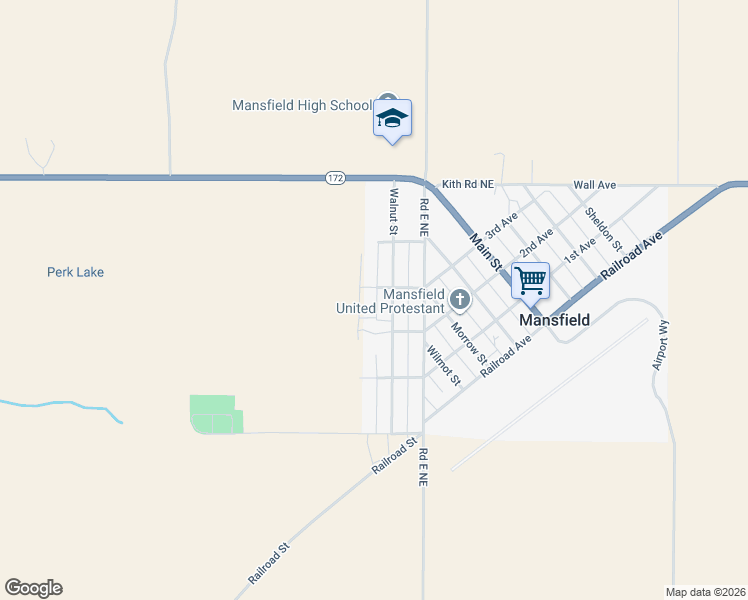 map of restaurants, bars, coffee shops, grocery stores, and more near 333 3rd Avenue in Mansfield