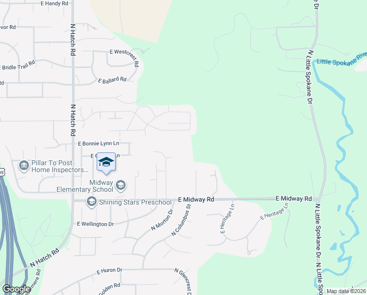 map of restaurants, bars, coffee shops, grocery stores, and more near 1315 East Midway Road in Colbert