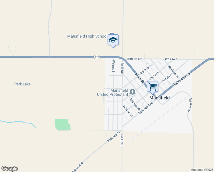 map of restaurants, bars, coffee shops, grocery stores, and more near 333 3rd Avenue in Mansfield
