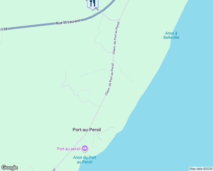 map of restaurants, bars, coffee shops, grocery stores, and more near 380 Chemin de Port au Persil in Saint-Siméon