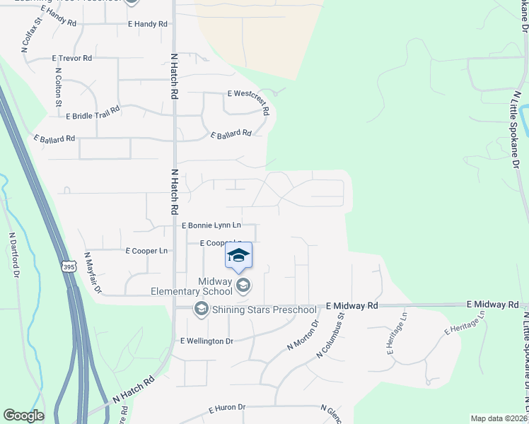 map of restaurants, bars, coffee shops, grocery stores, and more near 921 East Bonnie Lynn Lane in Colbert