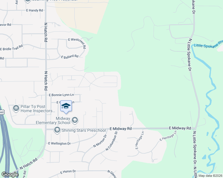 map of restaurants, bars, coffee shops, grocery stores, and more near 1315 East Midway Road in Colbert