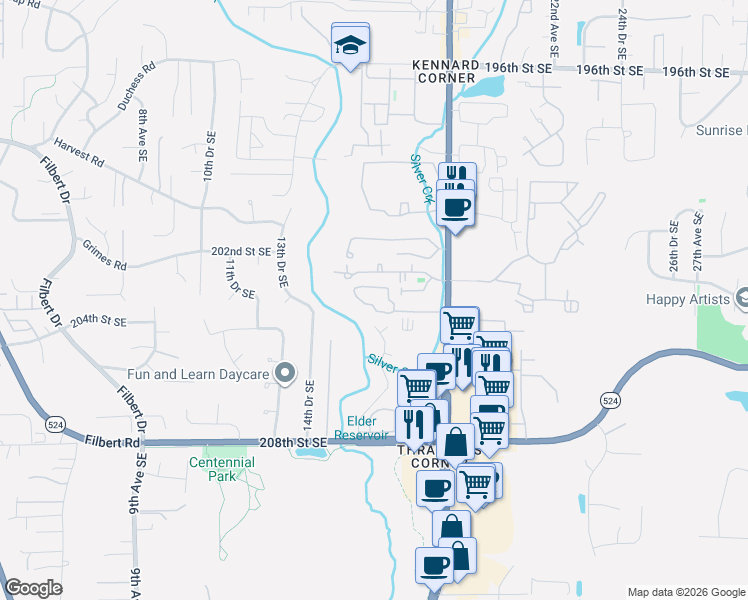 map of restaurants, bars, coffee shops, grocery stores, and more near 20330 Bothell Everett Highway in Bothell