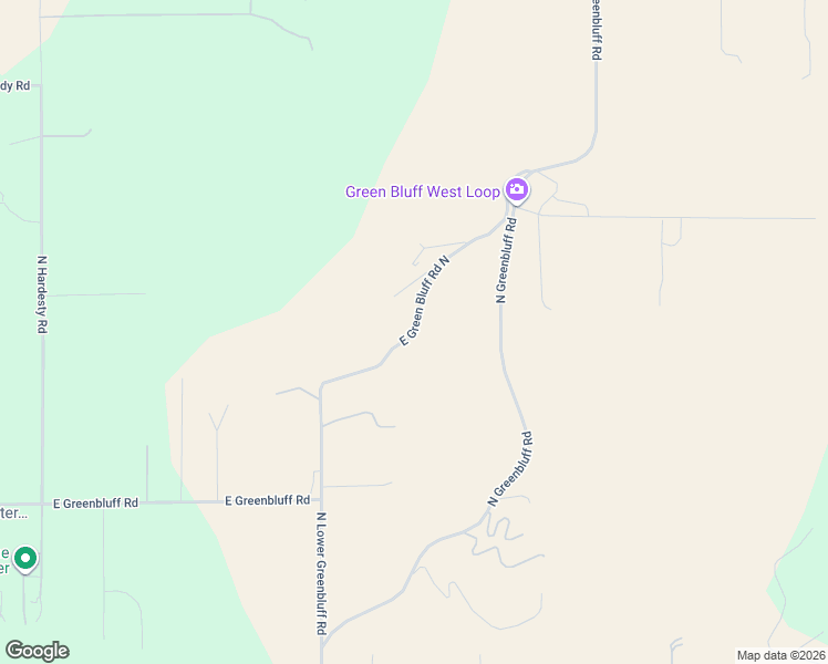 map of restaurants, bars, coffee shops, grocery stores, and more near E Green Bluff Road North in Colbert