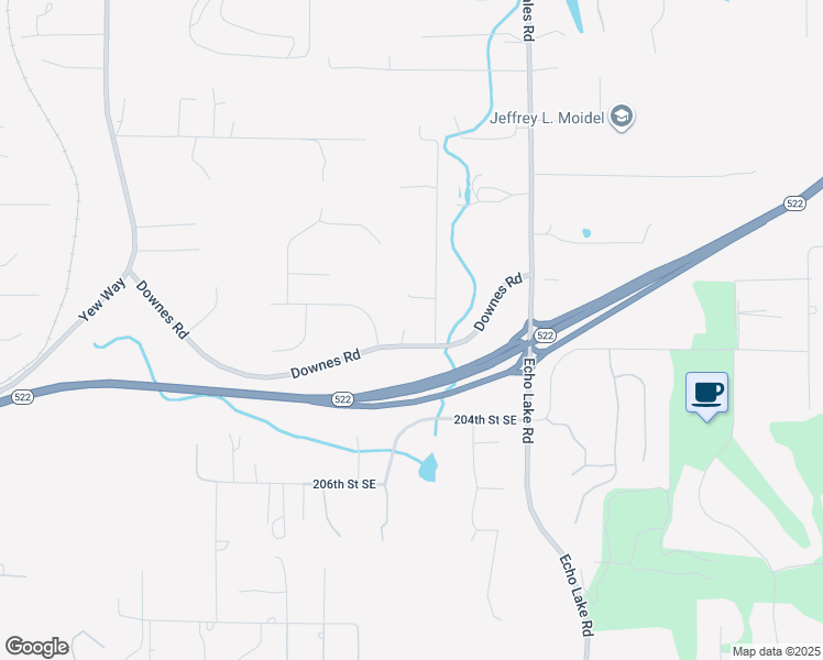 map of restaurants, bars, coffee shops, grocery stores, and more near 11121 Downes Road in Snohomish