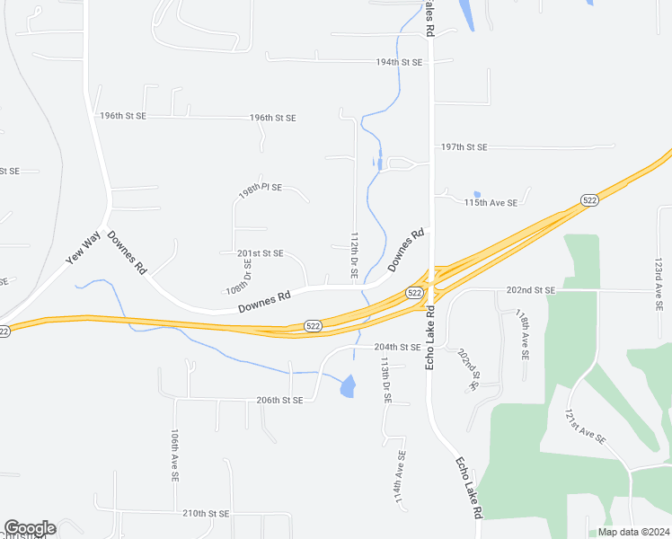 map of restaurants, bars, coffee shops, grocery stores, and more near 11121 Downes Road in Snohomish