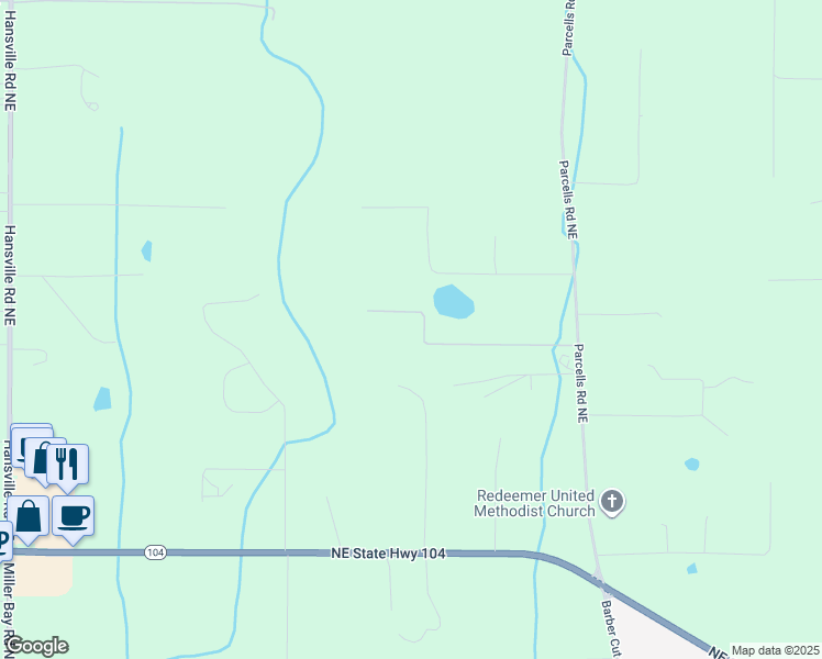 map of restaurants, bars, coffee shops, grocery stores, and more near 27701 Parcells Rd NE in Kingston