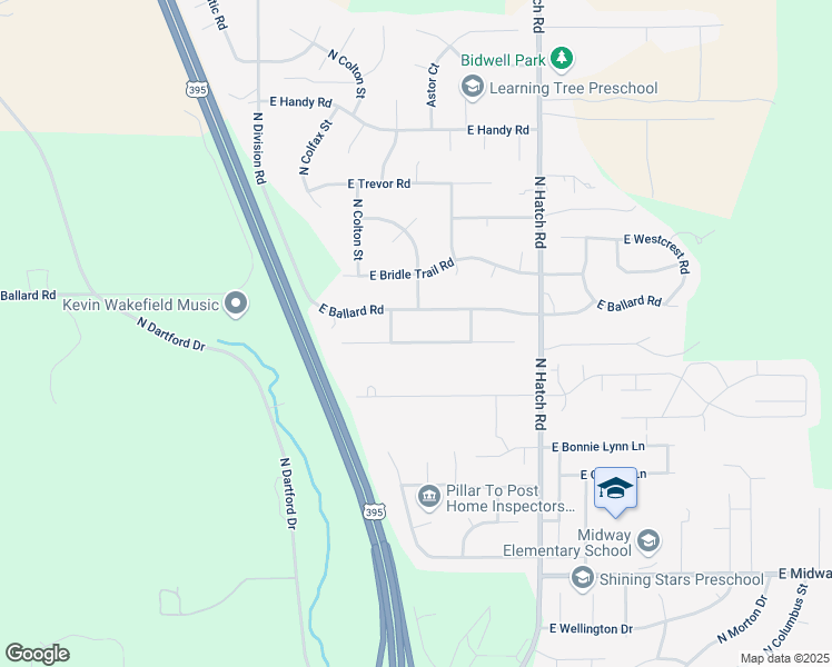 map of restaurants, bars, coffee shops, grocery stores, and more near 319 East Pine Needle Avenue in Colbert