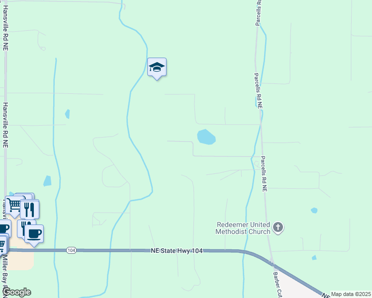 map of restaurants, bars, coffee shops, grocery stores, and more near 27701 Parcells Road Northeast in Kingston