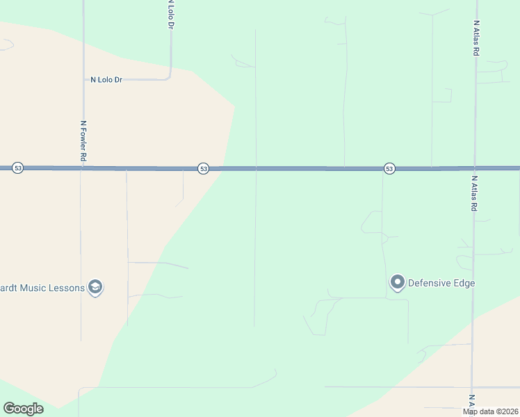 map of restaurants, bars, coffee shops, grocery stores, and more near 4280 Idaho 53 in Rathdrum