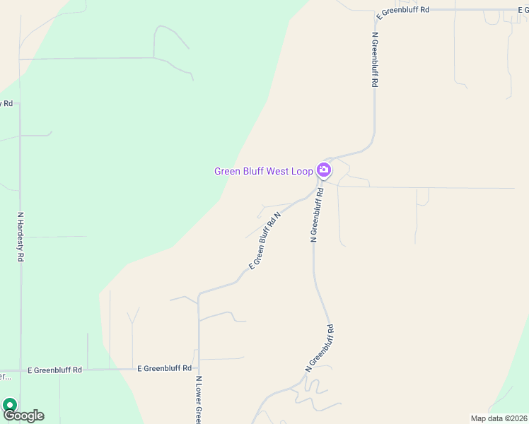 map of restaurants, bars, coffee shops, grocery stores, and more near E Green Bluff Road North in Colbert