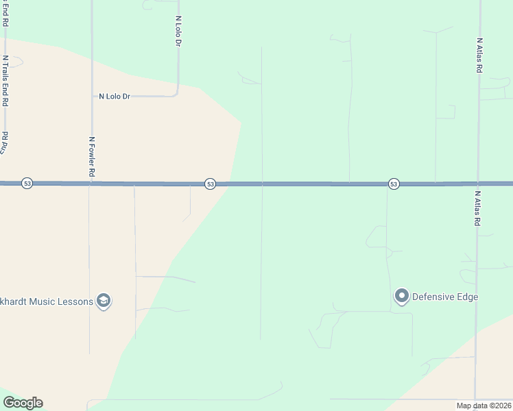 map of restaurants, bars, coffee shops, grocery stores, and more near 4280 Idaho 53 in Rathdrum