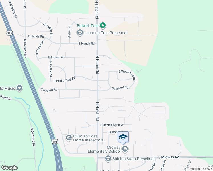 map of restaurants, bars, coffee shops, grocery stores, and more near 17515 North Edgecrest Road in Colbert