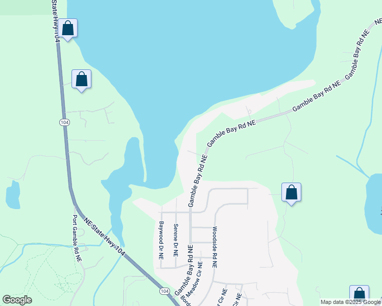 map of restaurants, bars, coffee shops, grocery stores, and more near 28099 Gamble Bay Road Northeast in Kingston