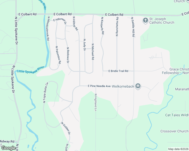 map of restaurants, bars, coffee shops, grocery stores, and more near 17516 N Michael Rd in Colbert