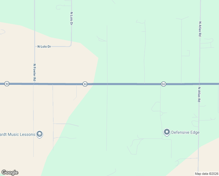map of restaurants, bars, coffee shops, grocery stores, and more near 4280 Idaho 53 in Rathdrum
